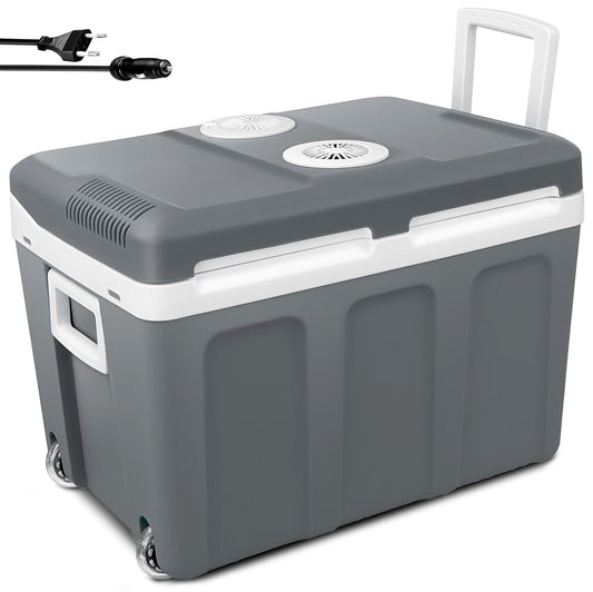 Nevera Portátil Eléctrica De Viaje, Coche, Camping, 40 L, Conexión 12v Y 220v, Enfría Y Calienta, Briebe, Cf1155, Gris_0