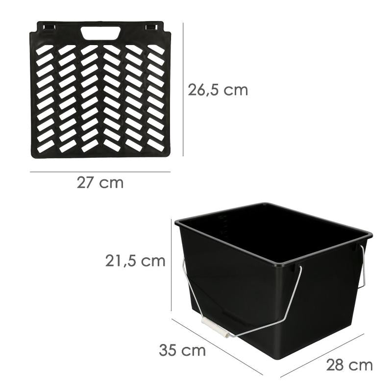 Cubeta Pintura 15 Litros Con Rejilla. Fabricado En Plastico. Cubeta Pintor, Cubo Pintura, Cubo Pintura Con Rodillo,_1