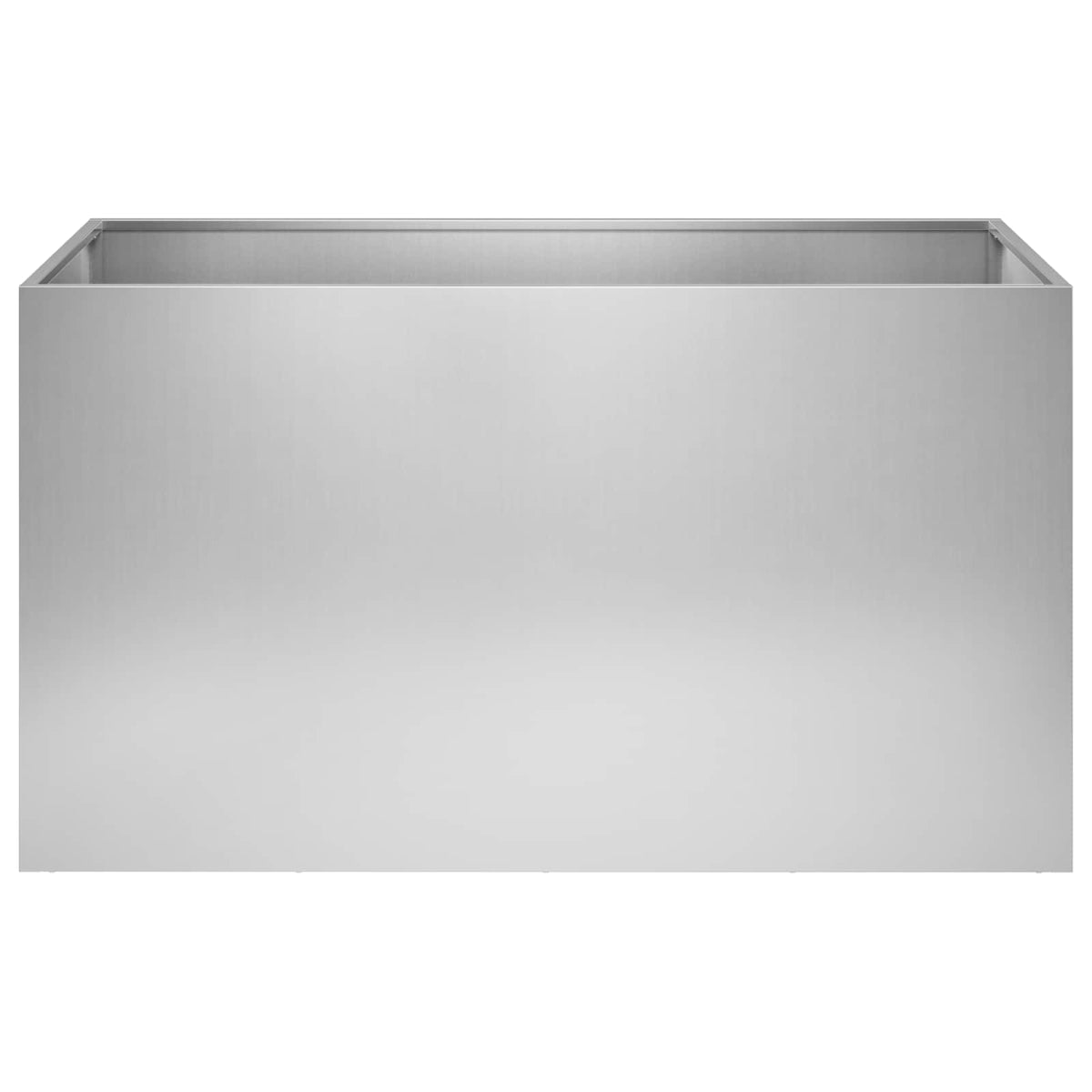 Macetero De Jardín Plateado 80 X 50 X 50 Cm Acero Galvanizado_2