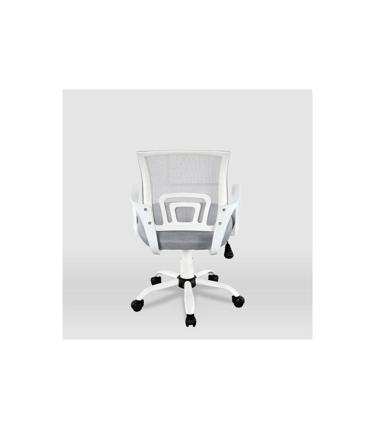 Silla De Estudio Juvenil Martina En Gris Y Blanco. Alto: 88-98, Ancho: 57, Fondo: 53.5._2