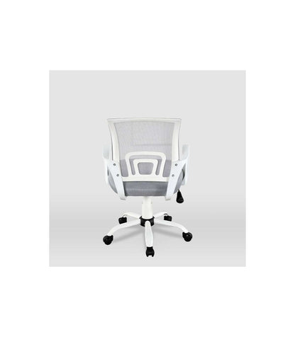 Silla De Estudio Juvenil Martina En Gris Y Blanco. Alto: 88-98, Ancho: 57, Fondo: 53.5._2