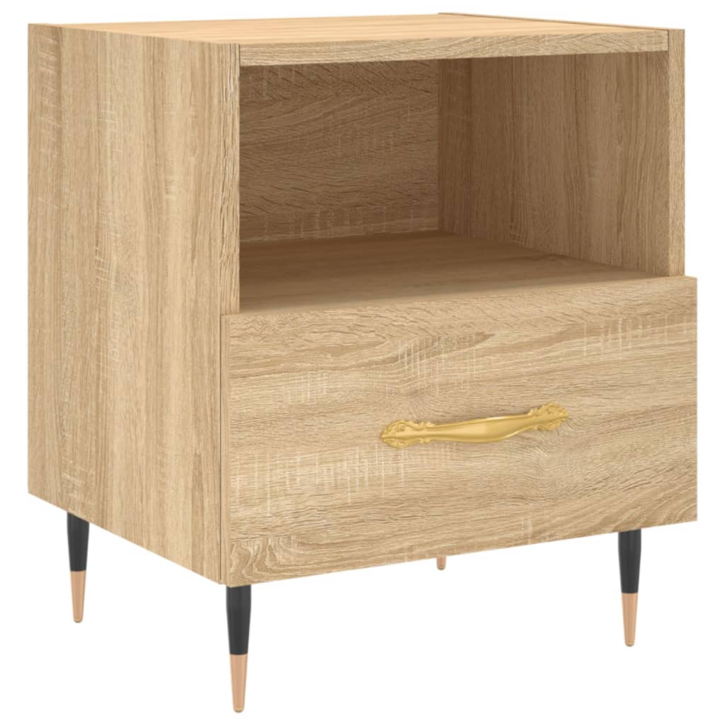 Mesita Noche 2 Uds Madera Ingeniería Roble Sonoma 40x35x47,5 Cm_3