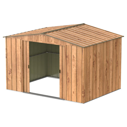 Caseta Jardín Top Hércules 10×8 Metal Imitación Madera_3