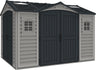 Duramax - Caseta Jardín - Apex Pro Plus 10.5 X 8 - Pvc - Color Gris Claro/oscuro