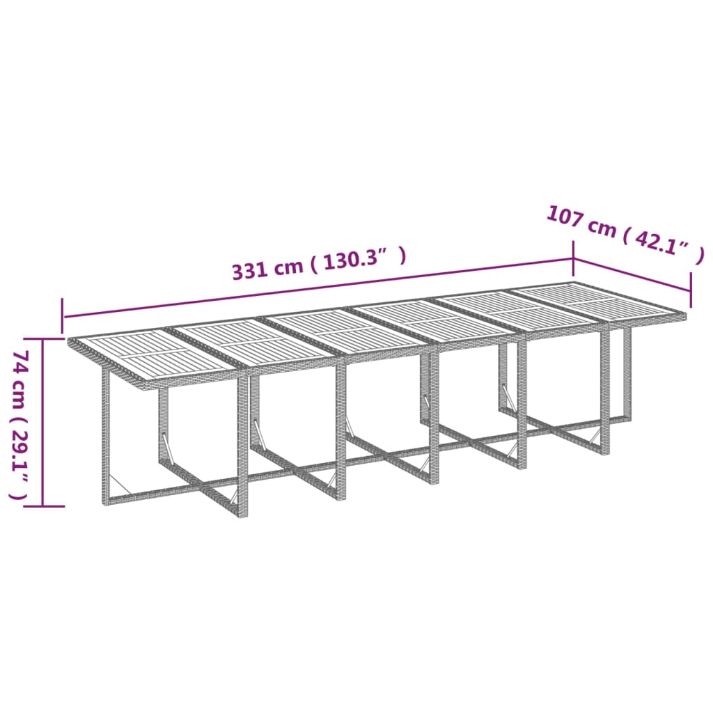 Vidaxl Juego Comedor Jardín 13 Pzas Con Cojines Ratán Sintético Negro_2