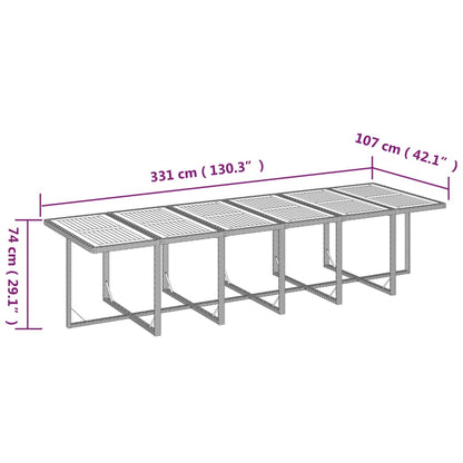 Vidaxl Juego Comedor Jardín 13 Pzas Con Cojines Ratán Sintético Negro_2