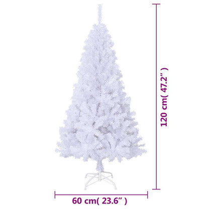Vidaxl Árbol De Navidad Artificial Con Ramas Gruesas Pvc Blanco 120 Cm_2
