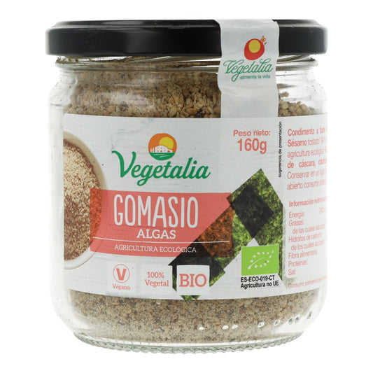 Gomasio con Algas en bote de cristal Vegetalia 160 g
