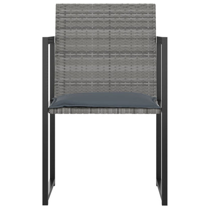 Vidaxl Set De Comedor Para Jardín 7 Pzas Cojines Ratán Sintético Gris_3