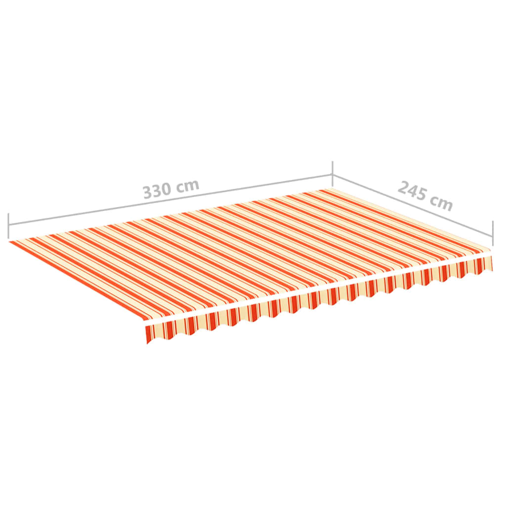 Tela De Repuesto Para Toldo Amarillo Y Naranja 3,5x2,5 M Poliéster_5