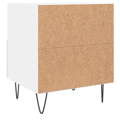 Mesita De Noche Madera De Ingeniería Blanco 40x35x47,5 Cm_4