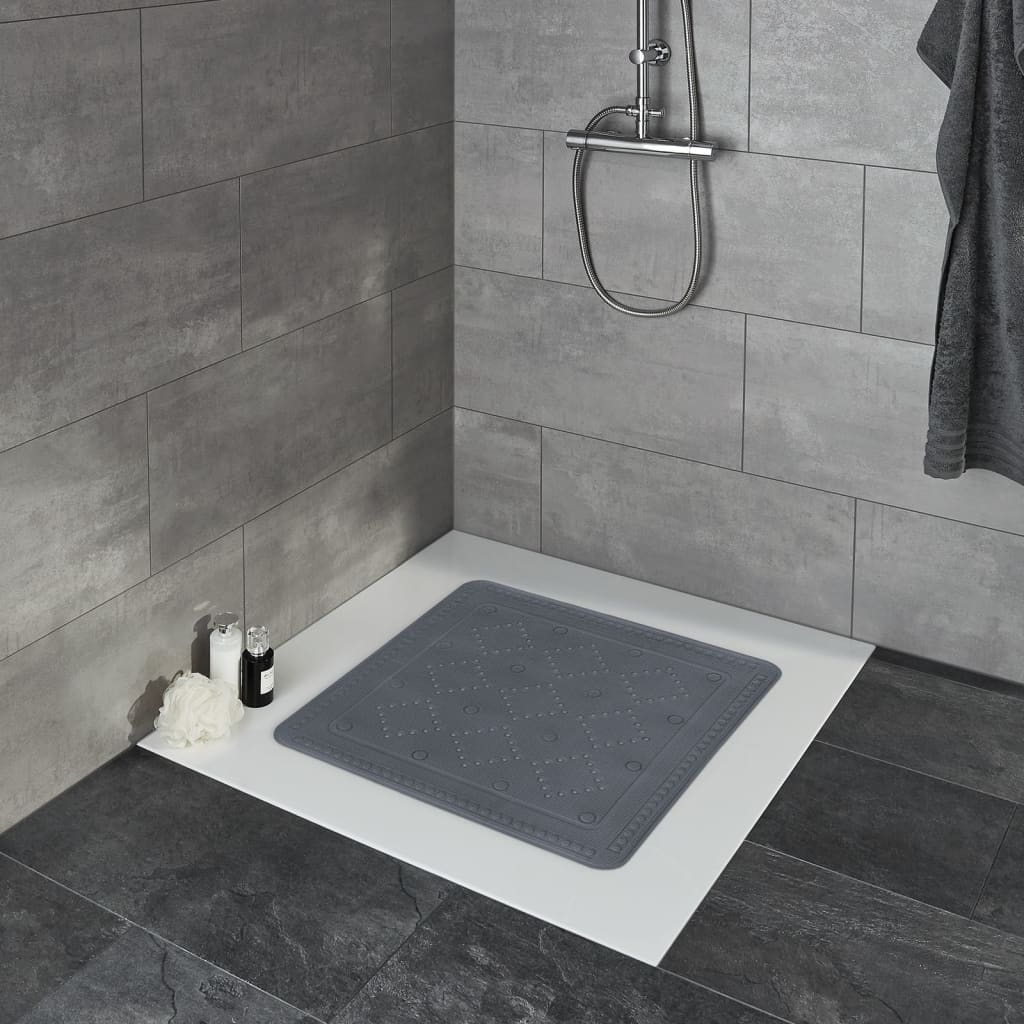 Kleine Wolke Alfombrilla Seguridad Baño Arosa Gris Antracita 55x55 Cm_1