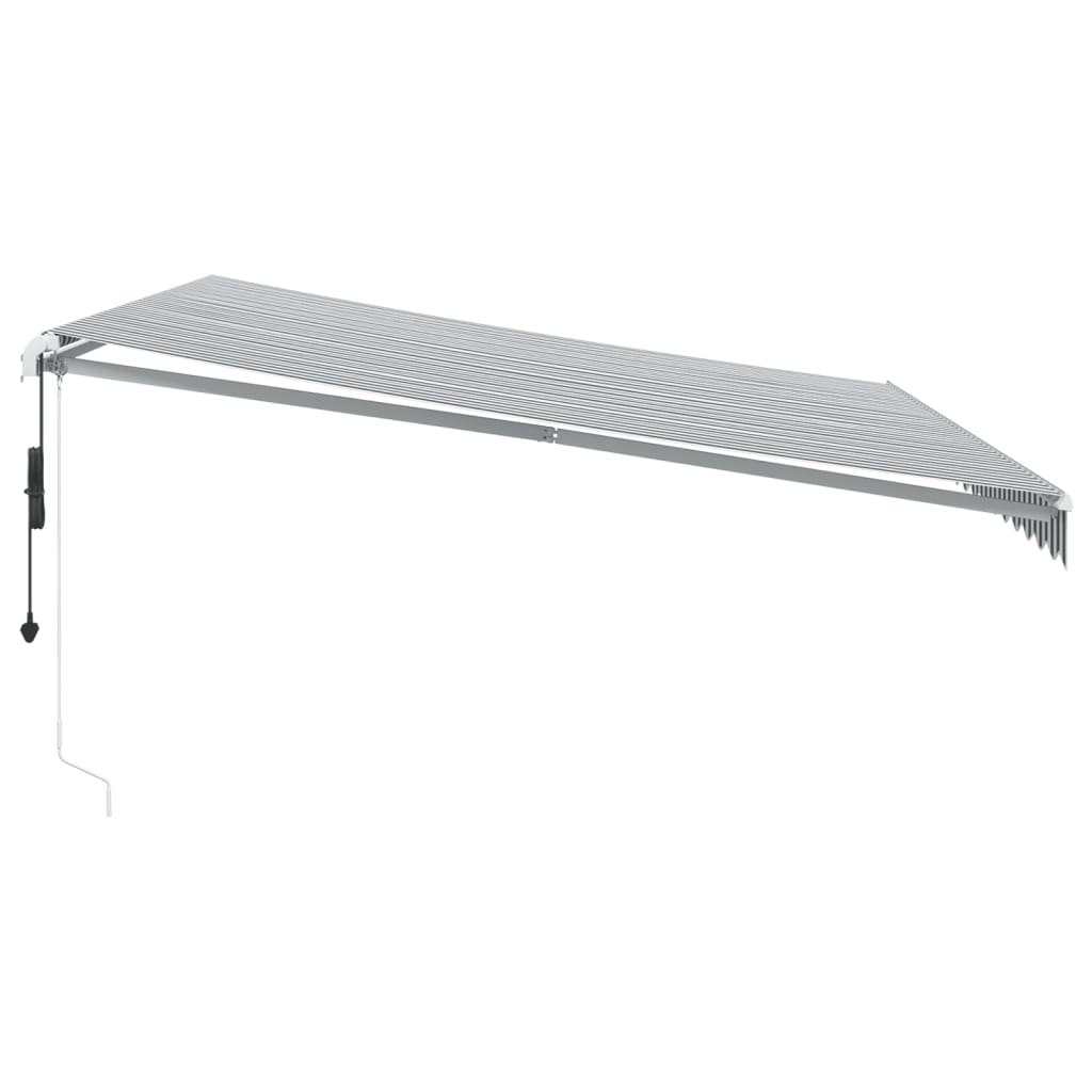 Toldo Retráctil Automático Luz Led Antracita Blanco 450x350 Cm_4