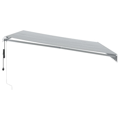 Toldo Retráctil Automático Luz Led Antracita Blanco 450x350 Cm_4