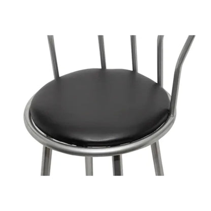Taburetes De Cocina 2 Unidades Cuero Sintético Negro_2