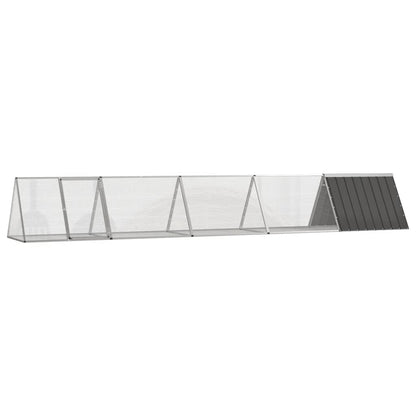 Vidaxl Jaula De Conejos Acero Galvanizado Antracita 504,5x80,5x71 Cm_0