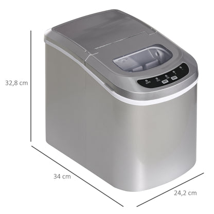 Homcom Máquina Para Hacer Hielo 9 Cubitos De Hielo En 6-13 Min 24,2x34x32,8 Cm_2