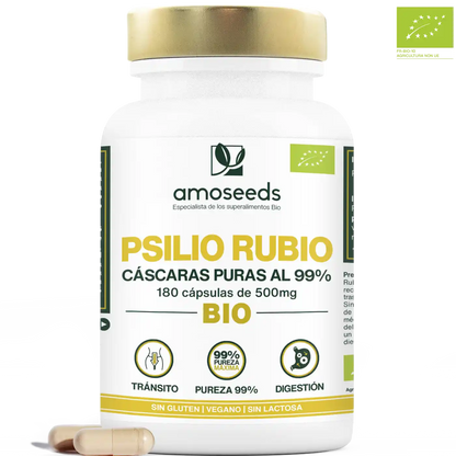 Psilio Rubio Bio, Cáscaras Puras Al 99% | 180 Cápsulas_0