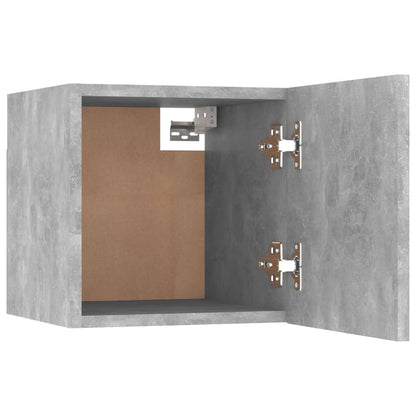 Mesita De Noche Madera De Ingeniería Gris Hormigón 30,5x30x30cm_2