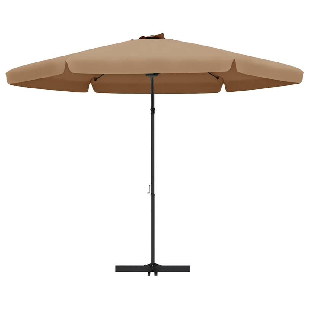 Vidaxl Sombrilla De Jardín Con Palo De Acero Taupe 300 Cm_3