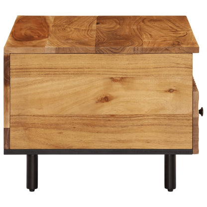 Mesa De Centro Madera Maciza De Acacia 80x54x40 Cm_4