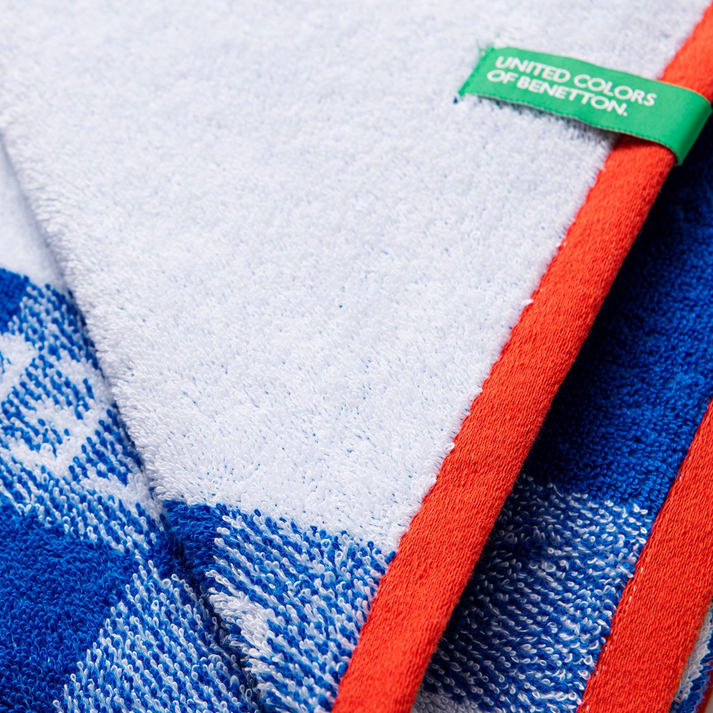 Toalla De Playa De Niño 70x140cm 450gsm 100% Algodón Azul Cuadros Kids