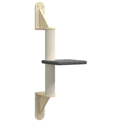 Vidaxl Árbol Rascador Para Gatos De Pared Gris Oscuro 85,5 Cm_0