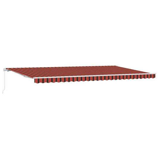 Toldo Retráctil Naranja Y Marrón 600 X 350 Cm_0