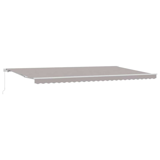 Toldo Retráctil Gris Claro 600 X 350 Cm Poliéster Y Aluminio_0
