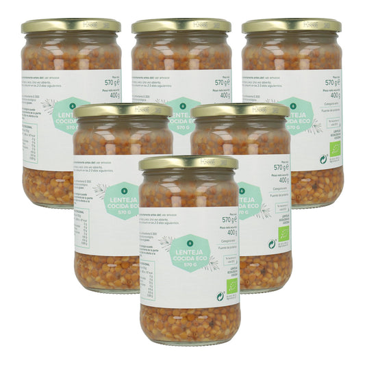 Pack 6x Lenteja Cocida ECO Planeta Huerto 570 g