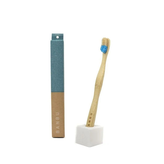 Cepillo De Dientes De Bambú Medio Azul Banbu_0