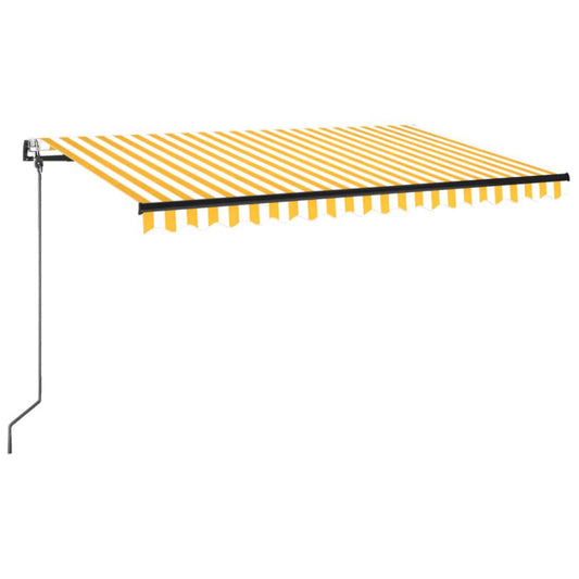Toldo Automático Led Sensor De Viento Amarillo Blanco 450x350cm_0