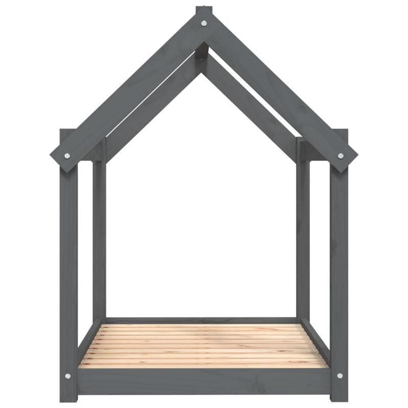 Vidaxl Cama Para Perros Madera Maciza De Pino Gris 101x70x90 Cm_5