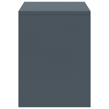Mesita De Noche Madera Maciza De Mango Gris Claro 35x30x40 Cm_1