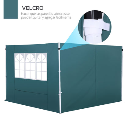 Outsunny 2 Paredes Laterales Para Carpa 3m Lado Parasol De Gazebo Tela Oxford_5