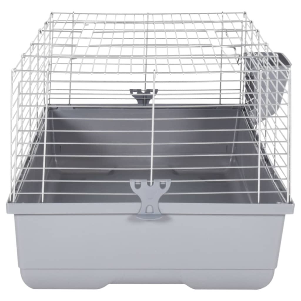 Vidaxl Jaula De Animales Pequeños Polipropileno Metal Gris 100x53x46cm_3