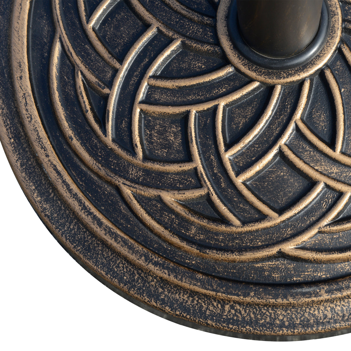 Base Para Sombrilla Outsunny Resina Y Acero Bronce 45x45x33 Cm_3