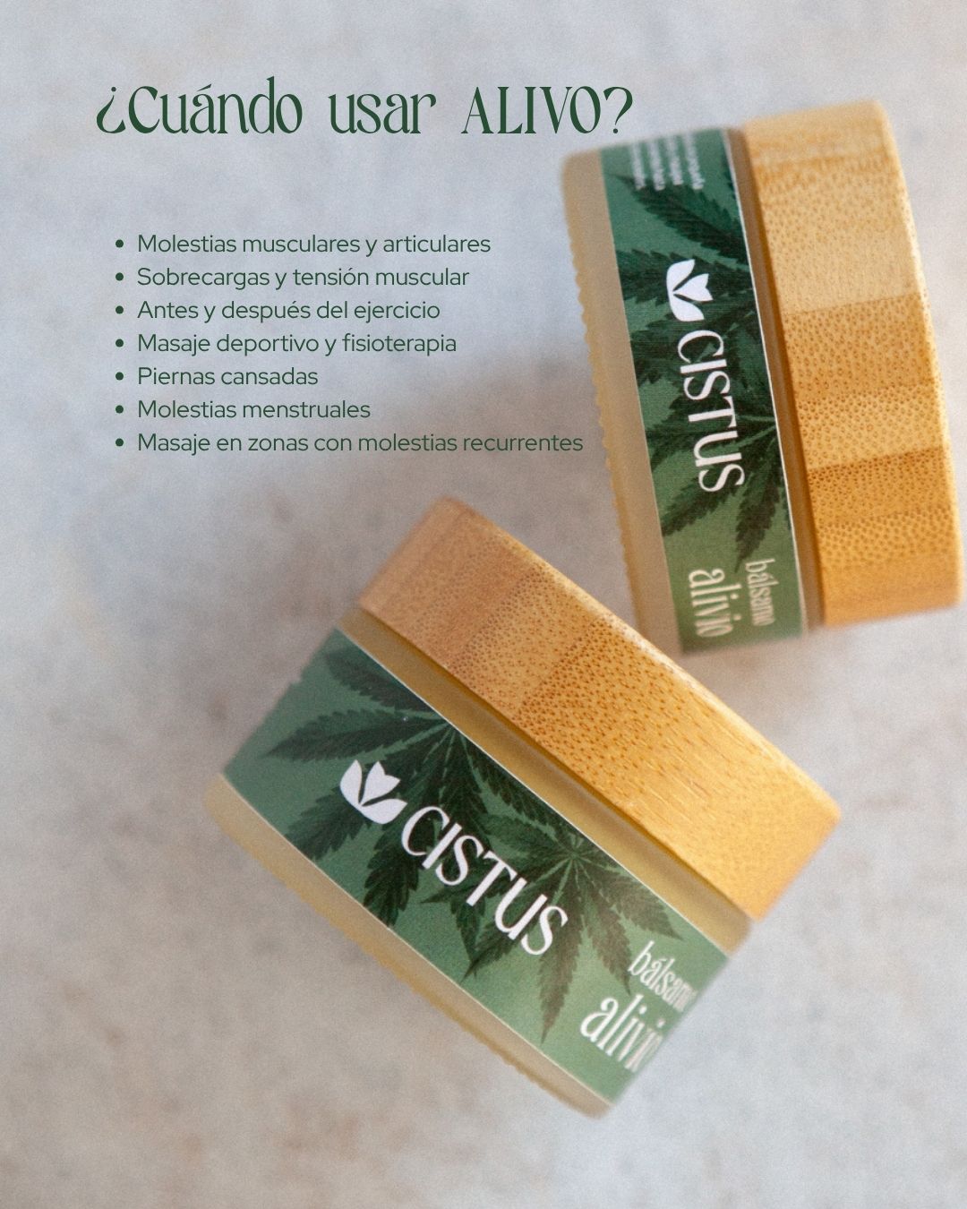 Bálsamo de masaje para molestias musculares y articulares con 10% CBD, Árnica e Hipérico | ALIVIO 30 ml_4