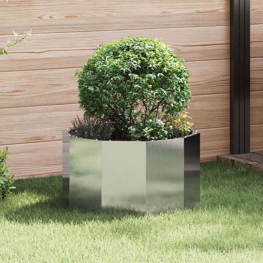 Jardinera Plateado 60 X 60 X 35 Cm Acero Inoxidable_1
