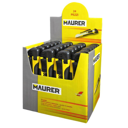Cutter Maurer 18 Mm. Con  2 Hojas (expositor 24 Piezas)_0