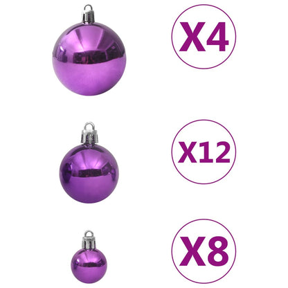 Vidaxl Juego De Bolas De Navidad 100 Piezas Morado_3