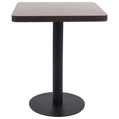Mesa De Jardín Bistró Mdf Marrón Oscuro 60x60 Cm_0