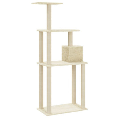 Vidaxl Rascador Para Gatos Con Postes De Sisal Crema 147 Cm_5