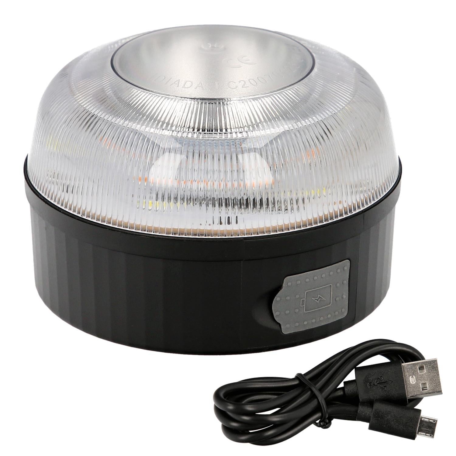 Luz Led Emergencia Coche V16 Baliza Luminosa Hologada Recargable Usb_0