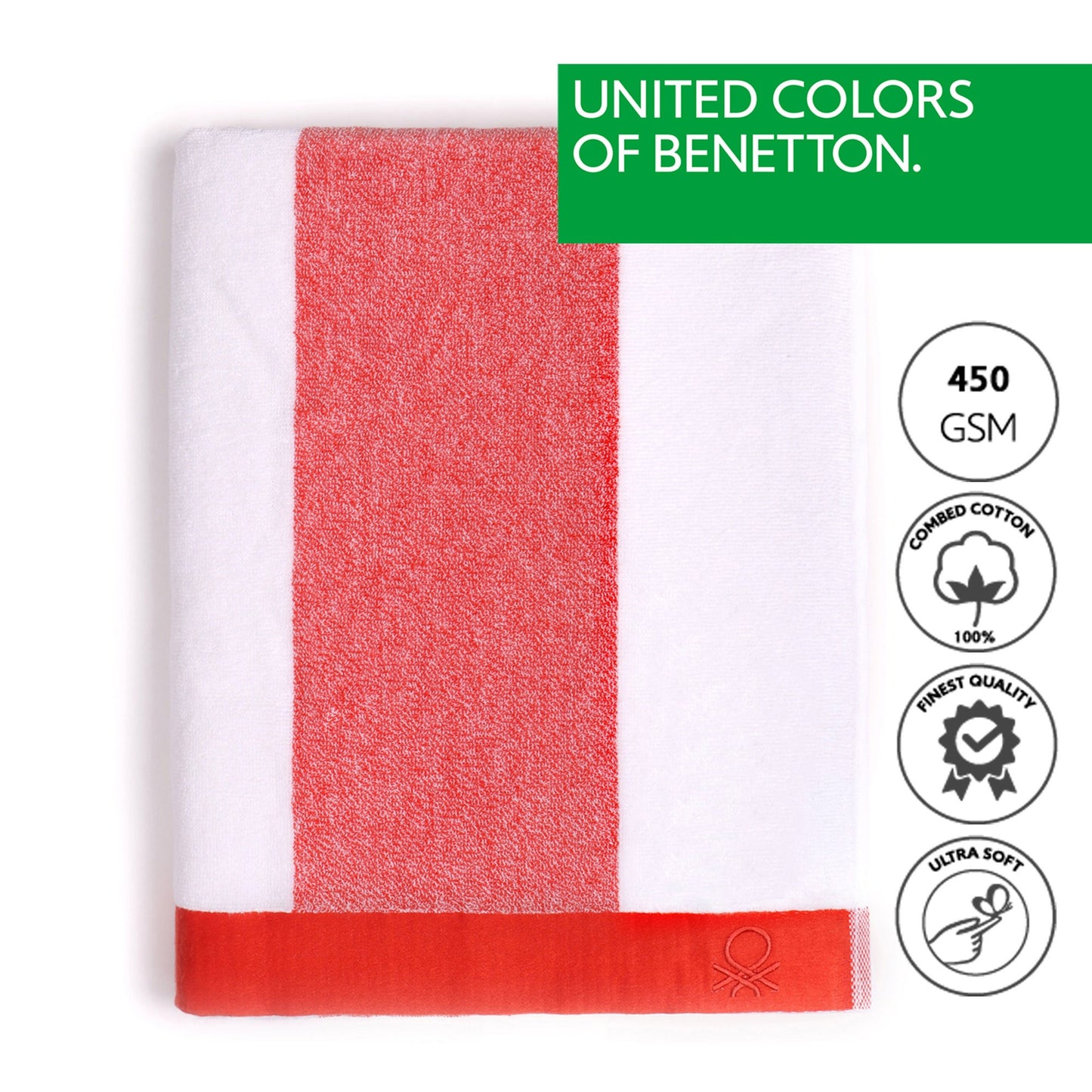 Set 2 Toalla De Playa 90x160cm 450gsm Terry 100%algodon Casa Benetton_3