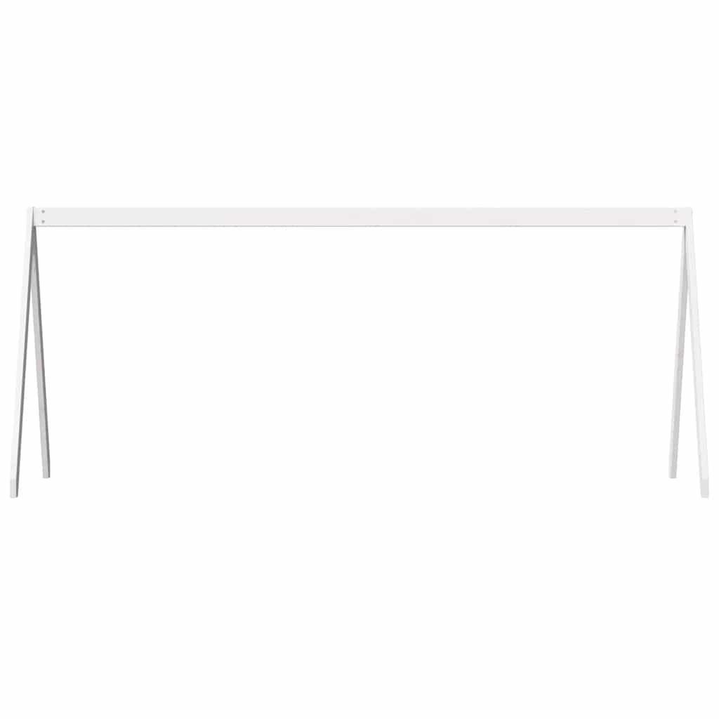 Techo De Cama Infantil Madera Maciza Blanco 199x80,5x88 Cm_3