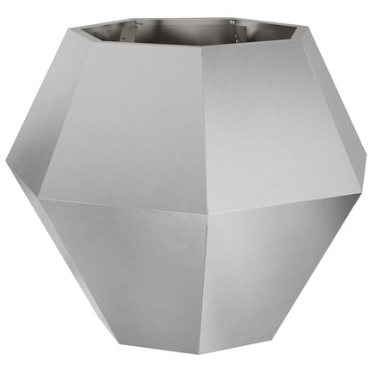Jardinera Plateado 75 X 75 X 60 Cm Acero Inoxidable_0
