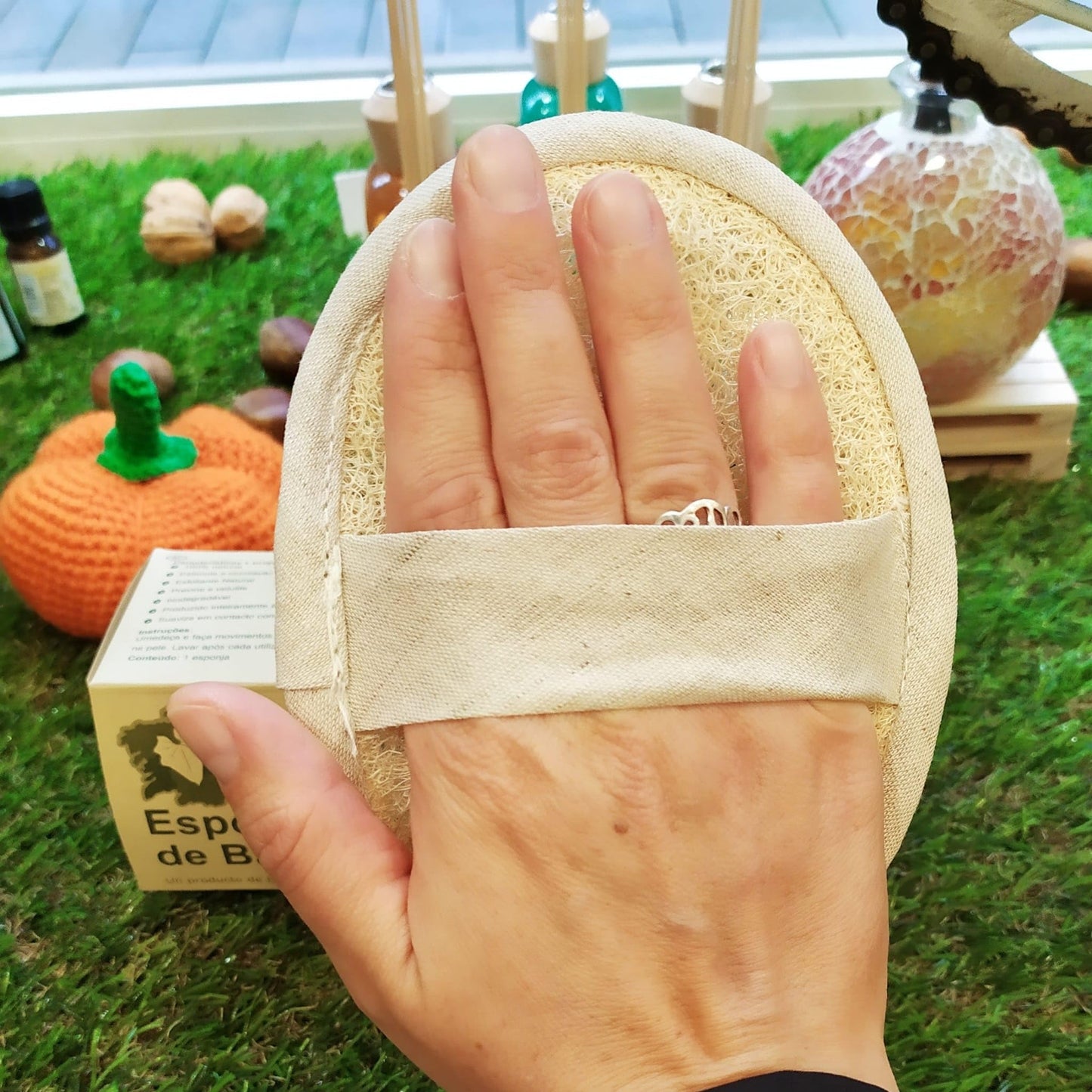 Esponja Natural Vegetal De Luffa Ovalada - Limpieza Y Exfoliación - Activa La Circulación - Cultivada Y Hecha En Galicia_2