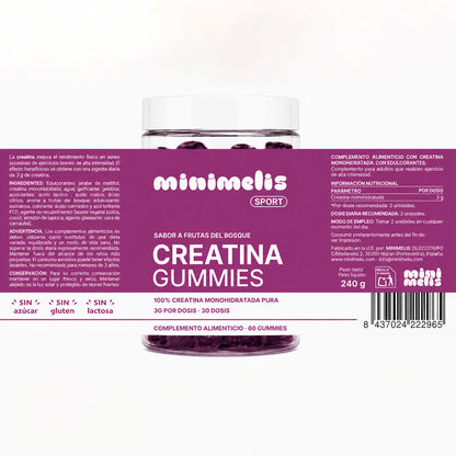 Gominolas De Creatina Sabor Frutos Del Bosque 60 Unidades 3g Por Dosis_1