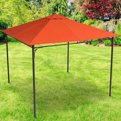 Outsunny Techo De Repuesto 300x300 Cm Cenador De Jardín Con 8 Orificios Naranja_1